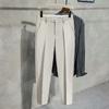 Non-ironing Pendant Slim-fitting Nine-point Trousers Men's Spring and Summer Business Small Trousers Casual Commuter Trousers Anti-wrinkle Suit Trous