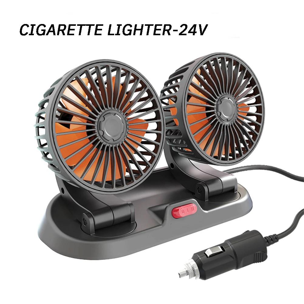 5V 12V 24V Ventilátor do auta Chlazení Ventilátor do auta Dvouhlavý Usb ventilátor do auta 2 rychlosti Nastavitelné Auto Chladič Vzduchový Ventilátor Příslušenství do auta Regulace větru