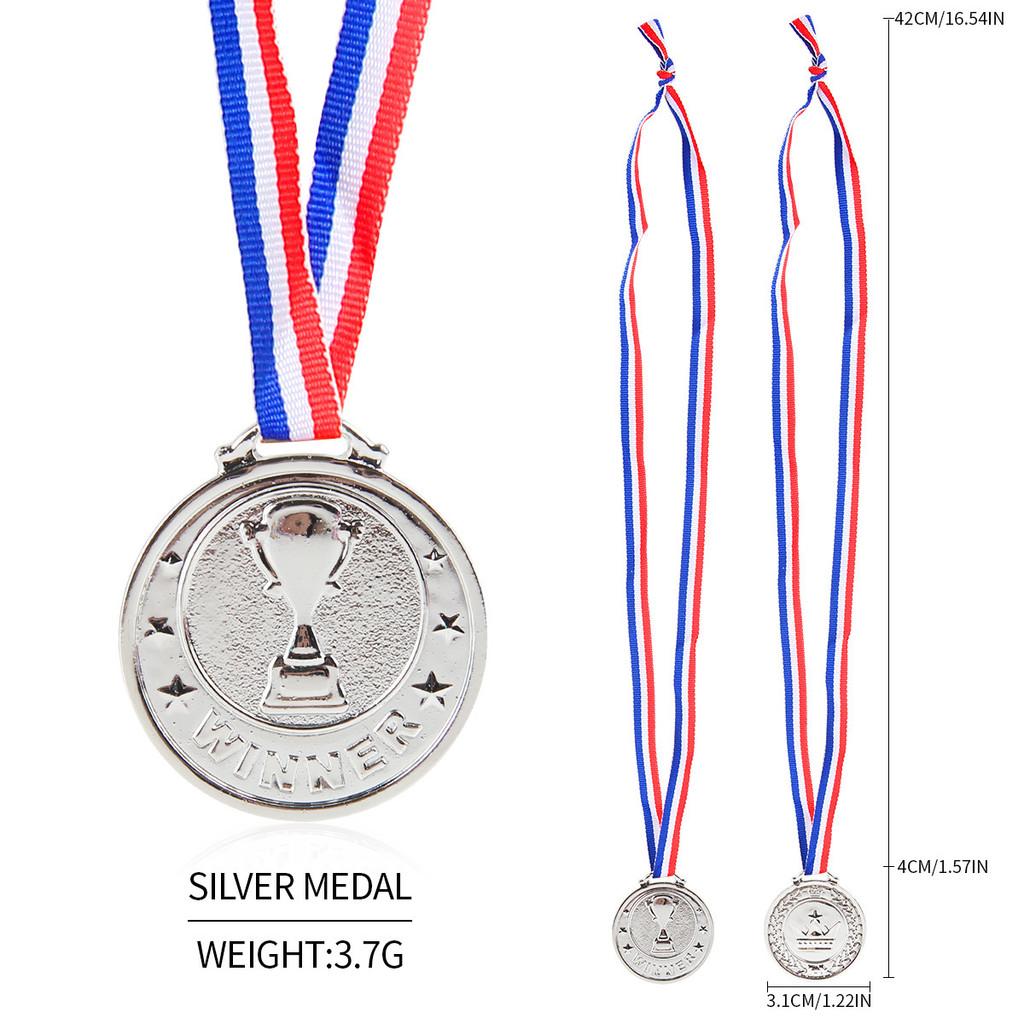 Children Plastic Gold Silver And Bronze Medal With Hanging Ropes For Sports Events And Party Gifts