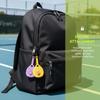 Tennis Keychain Creative PVC Soft Rubber Sports Key Chain Cute Tennis Racket Ball Keyring Fashion Bag Pendant Decoration Gifts
