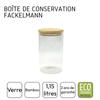 1.15L Glass Storage Box with Bamboo Lid Fackelmann Nature Ref. 684280