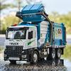 1:18 Electric Sanitation Garbage Truck Toy Cars Model Light Sound Miniature Vehicle Doors Opened Car Children's Educational Toys