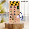 Montessori Busy Board Sensorisches Spielzeug Schalter Lichtschalter Steuerplatine Holz mit LED-Licht Reiseaktivitäten Kinderspiele