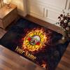 Guns N’ Roses Personalized Crystal Velvet Carpet, Customized Name Text Soft Anti‑Slip Rug for Living Room Bedroom