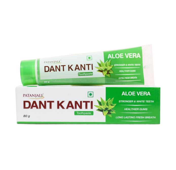 

Dant Canty: Toothpaste with Aloe Vera (80 G), Dant Kanti Aloe Vera Toothpaste Patanjali