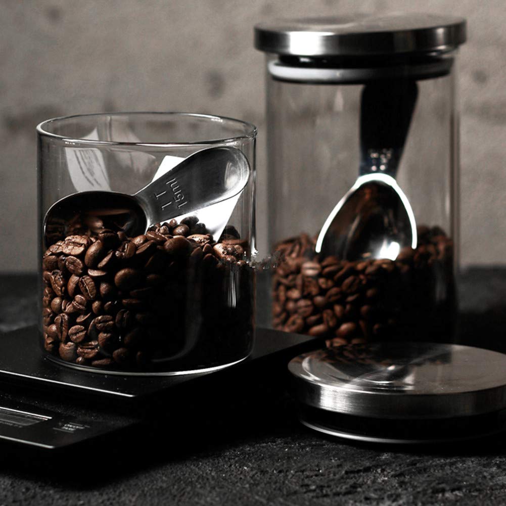 2Pcs Coffee Scoops Kitchen Measuring Spoon Set Coffee Milk Powder Spoon Stainless Steel Measuring Spoon Scoop Coffee Accessories