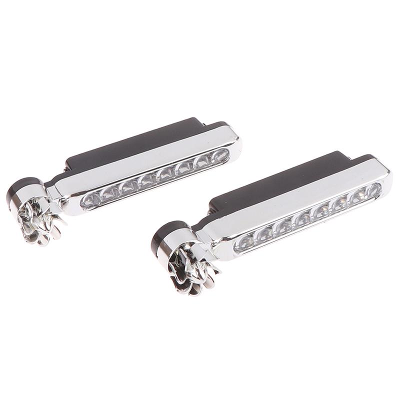 1Pcs Wind Powered 8 Led Car Drl Daytime Running Light Fog Warning Auto Head Lamp