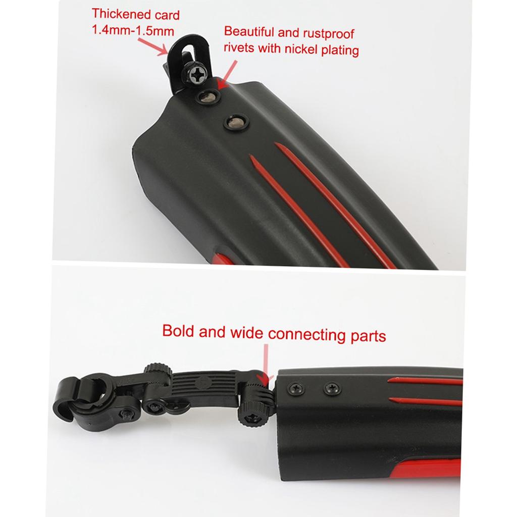 Adjustable Road Mountain Bike Bicycle Cycle Tire Front Rear Mud Guards Mudguard Fenders Set