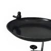 Metal Detachable Bird Bath And Feeder for Garden 2-in-1 Outdoor Waterer & Feeder Rust-Proof No-Drill Rail Mount Bird Watering Basin for Patio Balcony