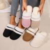 Fashion New Fur Slippers For Women Winter Fluffy Fashion Warm Thick Sole Plush Cozy Slides For Home Indoor Platform Cotton Shoes
