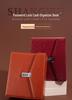 Waterproof Leather Password Lock Cash Storage Book for Paper Money, New Model, Three-Fold Design