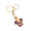 Keychain Pendant Rhinestones Inlaid Perfume Bottle Design Key Chain with Lobster Clasp Bag Charm