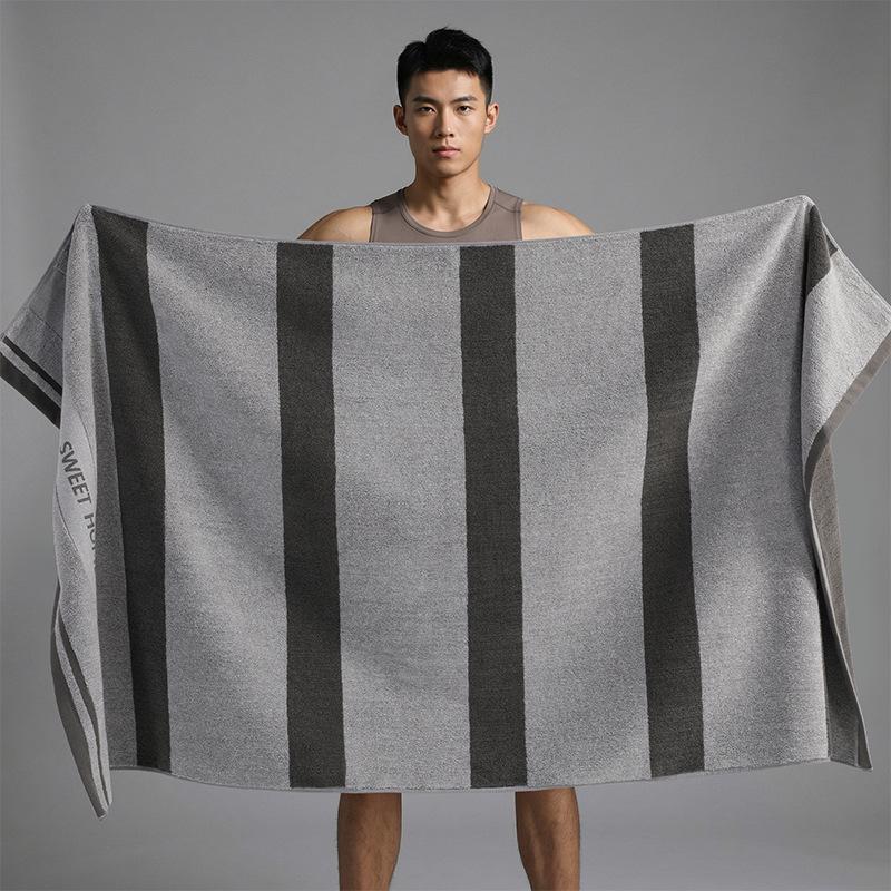 100% Cotton Thickened Quick-Dry Bath & Beach Towel - Enlarged & Premium Quality for Men