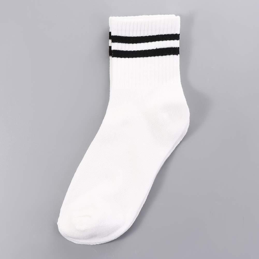 Striped Two Bar Fashion Cotton Female Socks Casual Hosiery Middle Tube Hosiery Korean Style Socks