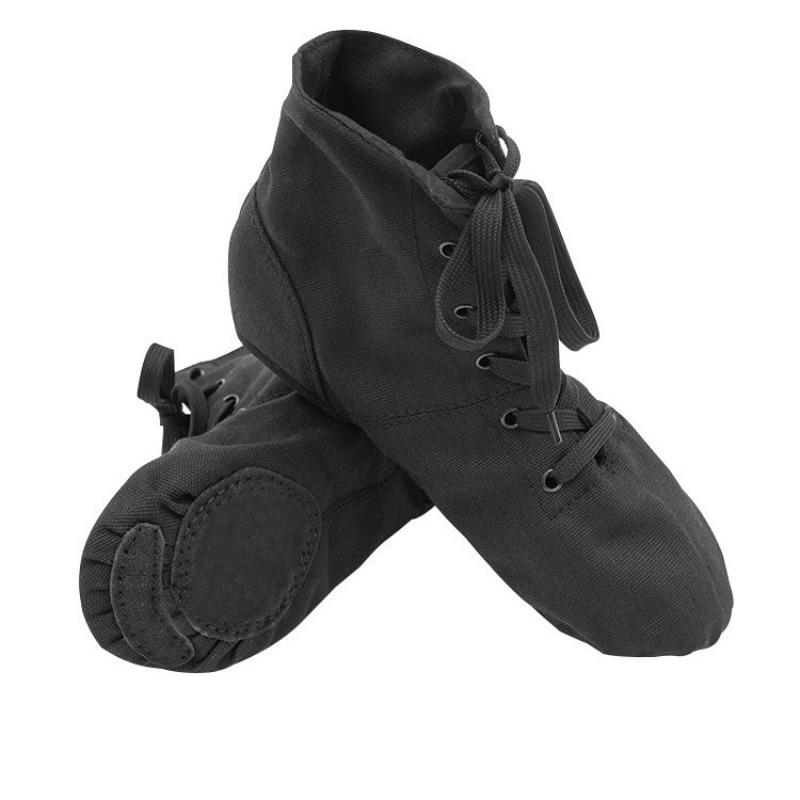 Sapato de Dança Ballet de Canoa com Salto Dividido Designer Preto Vermelho Branco Homens Mulheres Meninos Meninas Lona Sapatos de Jazz