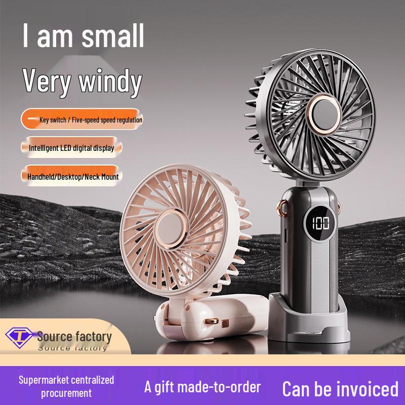 Portable USB Rechargeable Cartoon Mini Fan with Long Battery Life for Summer Cooling