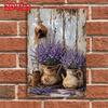 Exquisite Vintage Lavender Wall Art with Retro Heritage Design Aluminum Metal Sign Suitable for Both Indoor and Outdoor Decor