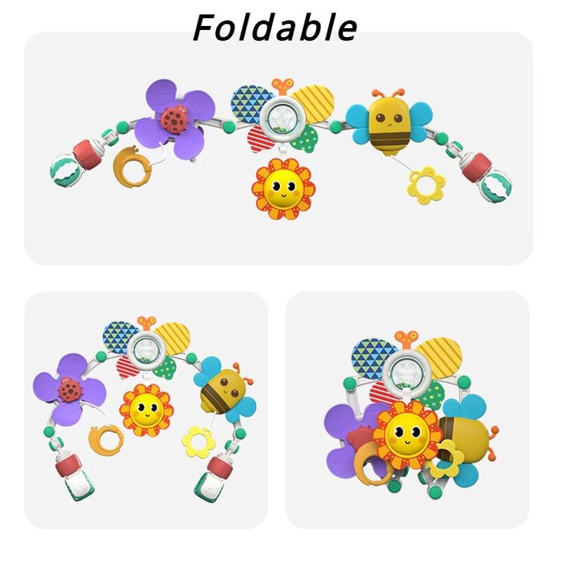 Baby Stroller Arch Toy Bouncer Toy Pram Activity Arch Toys Fine Motor Skills Toys Sensory Development Arch Baby Car Seat Toys