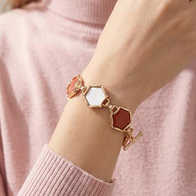 Ins Internet Celebrity Street Bohemian Ladies Bracelet, European and American Exaggerated Geometric Hexagonal Ethnic Style Bracelet