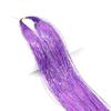Gold Thread Laser Silk Wig & Seven-Color Hair Extensions with Tinsel Glitter Braiding Strips - 120cm