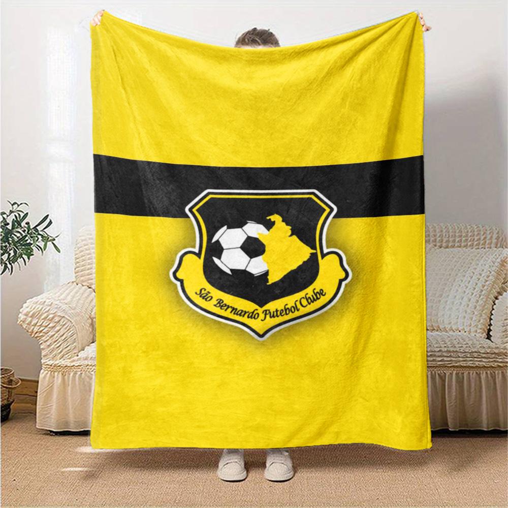 São Bernardo FC Print Flannel Blanket High Quality Warm Comfortable Cover for All Seasons Perfect for Gifts Home Decor