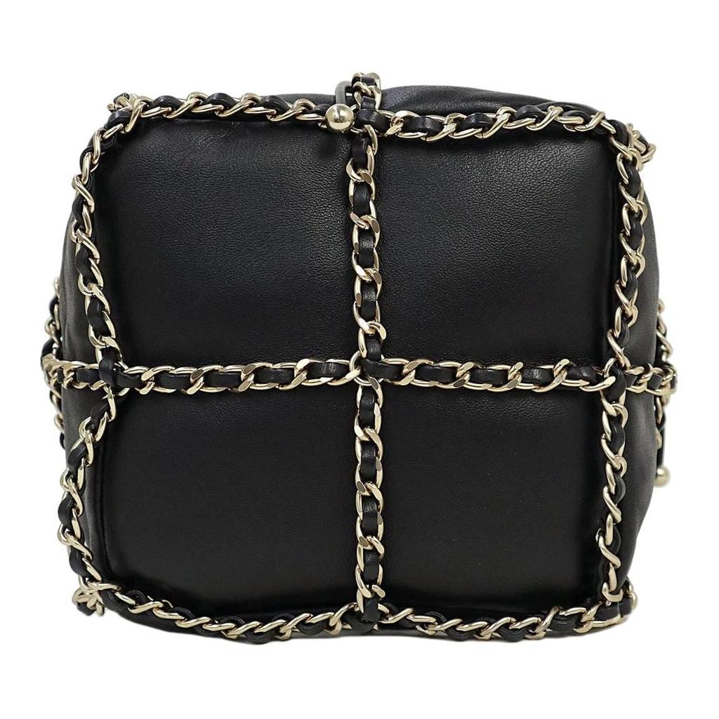 Chanel Pearl Drawstring Bag, Shoulder Bag, Crossbody Bag Small Women's Black AS2313-B04881-94305