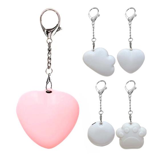 Keychain Pendant Cat Paw Cloud Heart Design Purse Light Ultra-Thin Touch Sensor Light Rechargeable LED Lamp