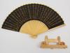 Folding inches Heart Sutra with Fan Stand [SAWAN] Fan, 7.5 (22 cm), Men's Size, Design,