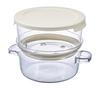 Glass Steamer, Microwave Safe, Heat-Resistant Glass, Dishwasher Safe, Made In Japan, for Side Dishes, Microwave Cooking