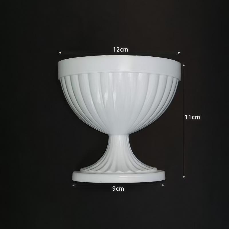 Chic French Oil Painting Style Half Wall Vase for Stylish White Flower DIY Home Decoration Projects