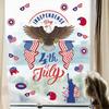 White-headed Eagle Statue of Liberty Glass Stickers for Bedroom, Living Room, Bathroom and Windows