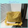 Trendy Large Capacity Shoulder Bag In Black White Green Yellow Orange Oxford Fabric