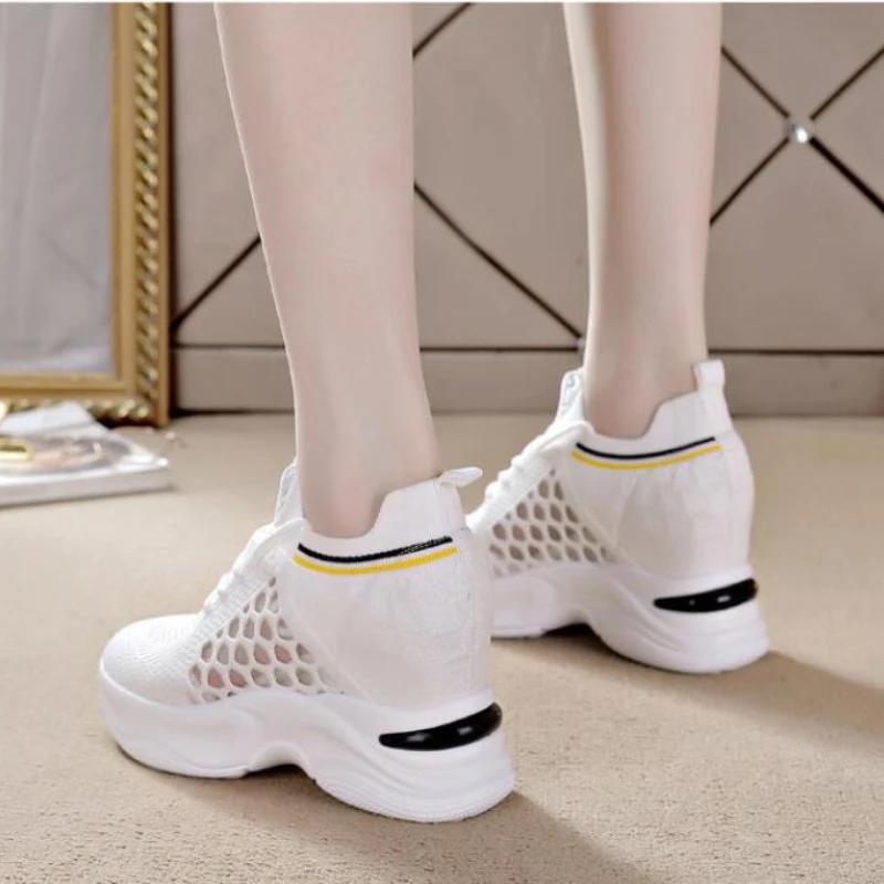Mode Mädchen Weiße High-Heel-Sandalen Damen Sneaker Freizeitschuh Sommer Frühling Slipper Loafer Frau Gemischte Farben Schuhe
