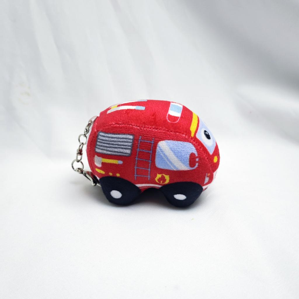 Simulation Feuerwehrwagen Krankenwagen Puppe Rucksackanhänger Polizeiauto Taxi Plüsch Schlüsselanhänger Kindergeschenk