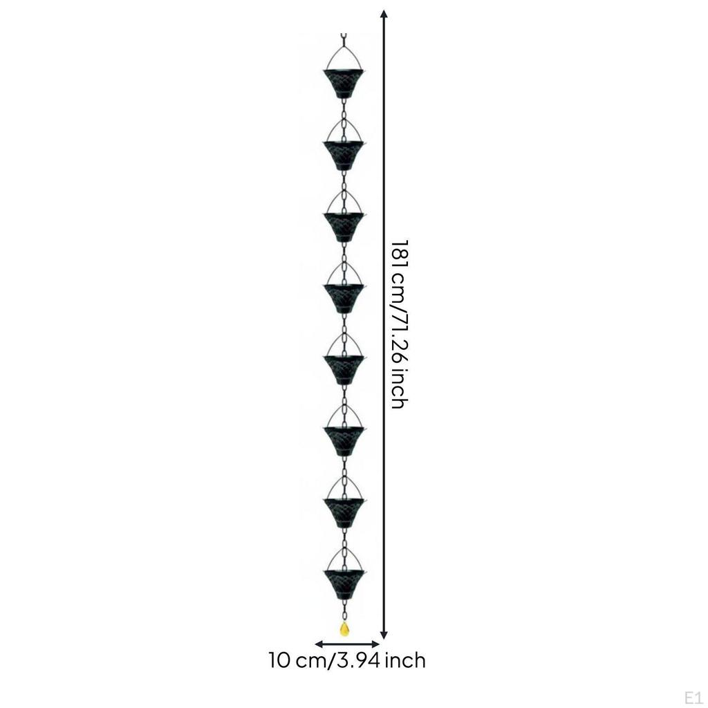 Cup Rain Chain European Design Rainwater Catcher Outdoor