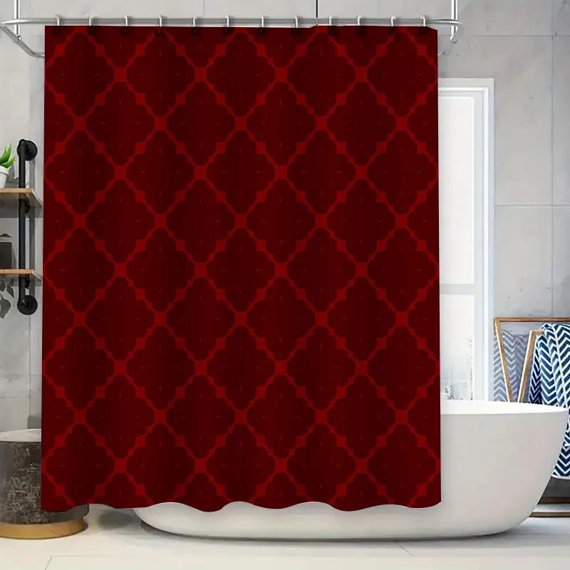 

Plaid Shower Curtain Waterproof Fabric 180x245cm Bath Room Decor W90xH180cm