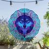 10 Inch Gray Wolf Wind Chime for Outdoor Garden Decor Rotating Hook Design Perfect Gift for Spring and Summer Lawn Hanging Art