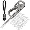 KeyUnity KU00kit Titanium Carabiner EDC Titanium Multi-Tool Keychain, Multi-Function Knife, Tool, Alloy, Outdoor, Small, Lightweight, Rust-Resistant,