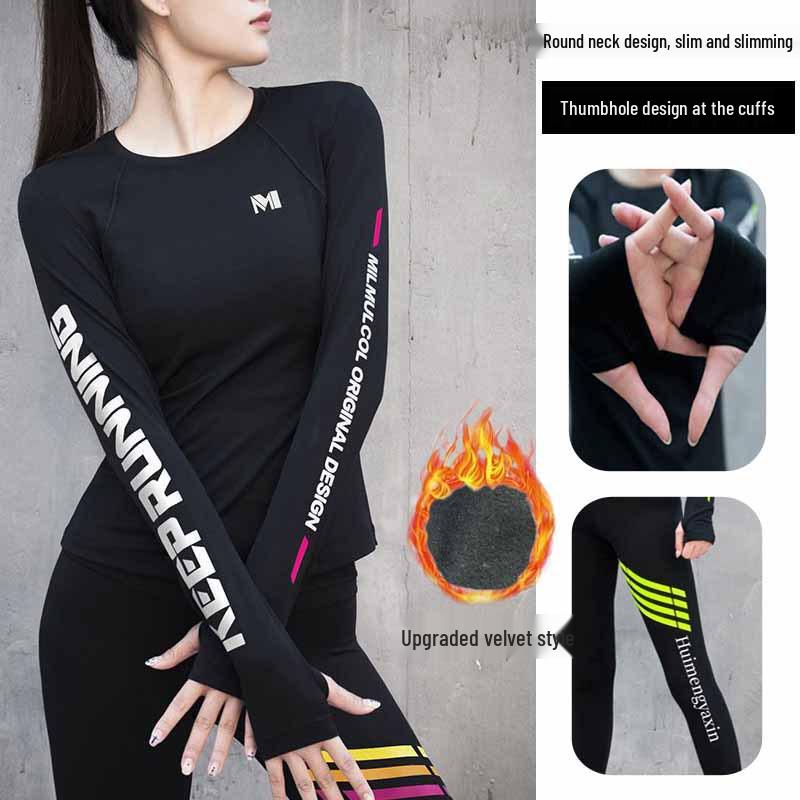 Women's High-End Autumn/Winter Yoga & Running Sportswear Set - Long Sleeve