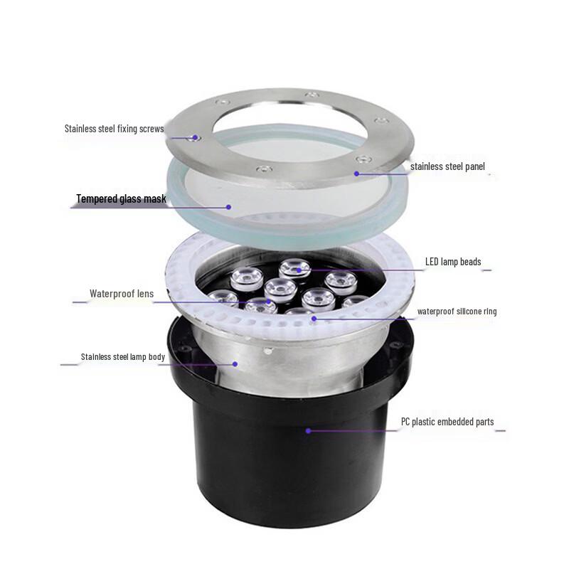 Stainless Steel Underwater Buried Pool Light