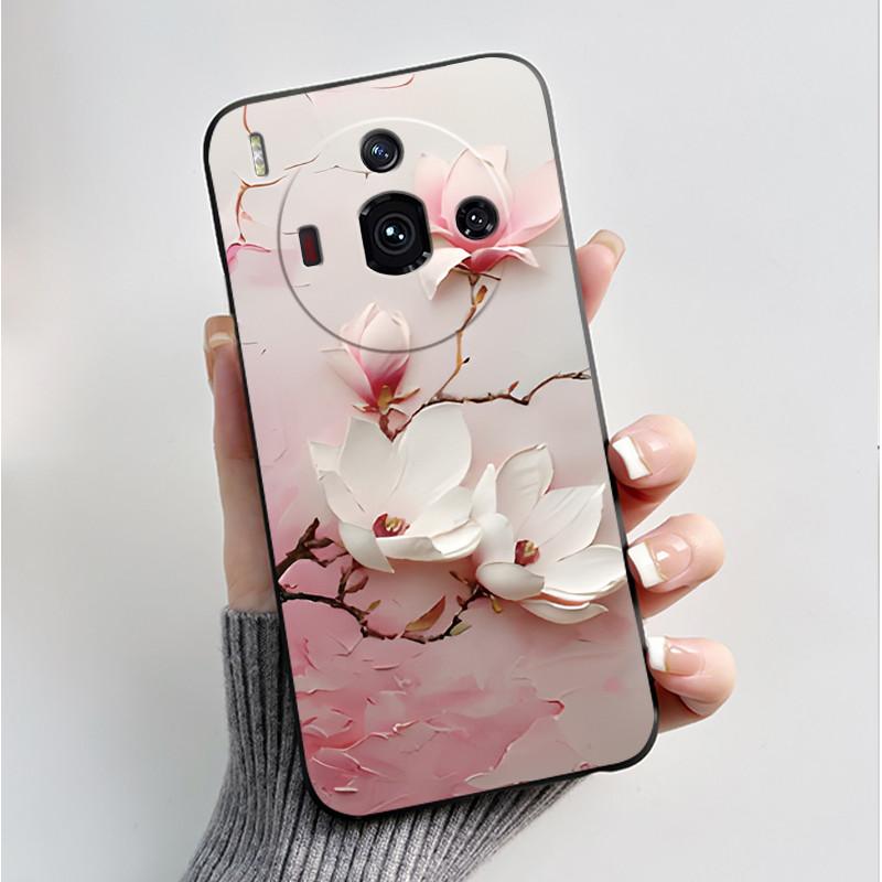 Printing Case For ZTE Nubia Z50S Pro 5G Funda ZTE Nubia Z60S Pro 5G Cover Soft Silicone Black Shell Cute Flower Cartoon Casing