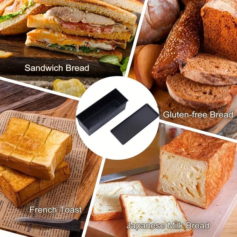 Rectangle  Loaf Pan with Sliding Lid for Sourdough Bread Making Includes Dough Scraper and Cutter Ideal for Holiday Baking