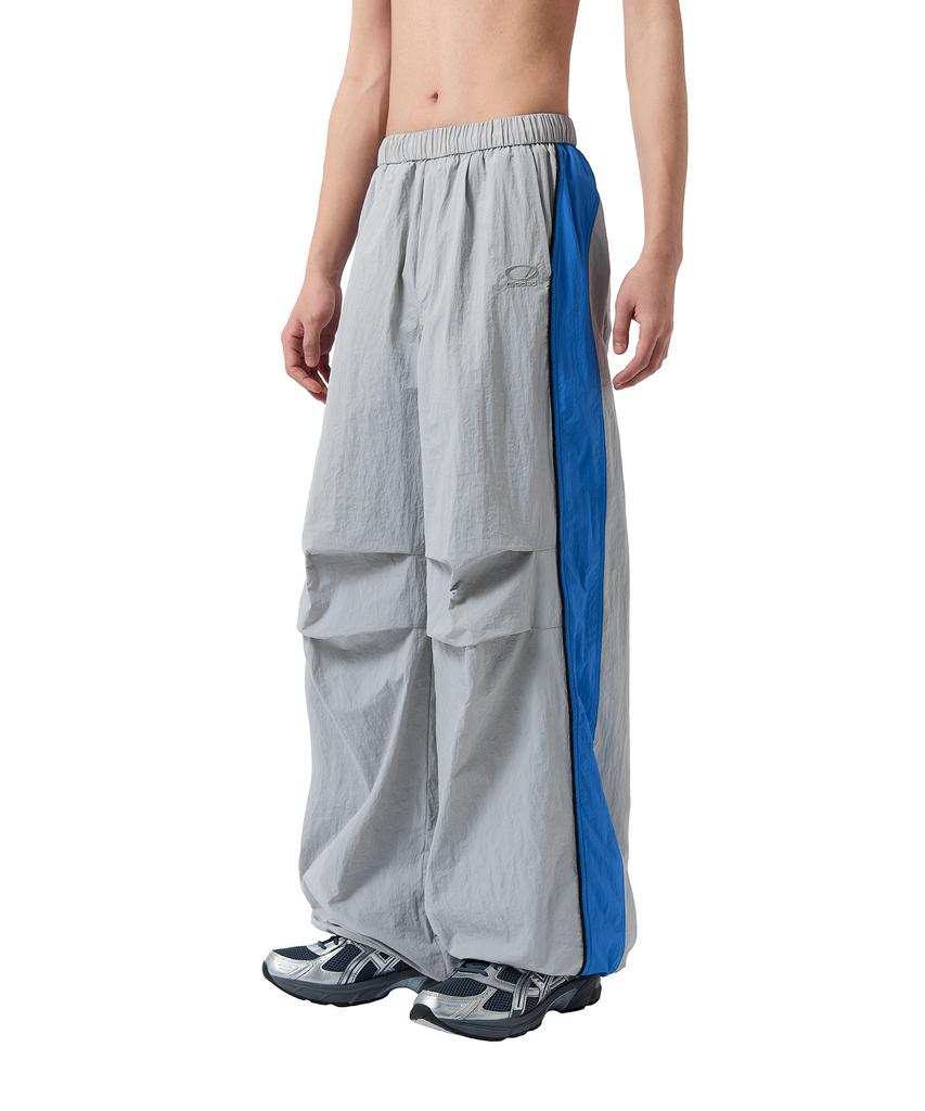ODDSTUDIO Parachute Wide Nylon Pants - Gray / Blue