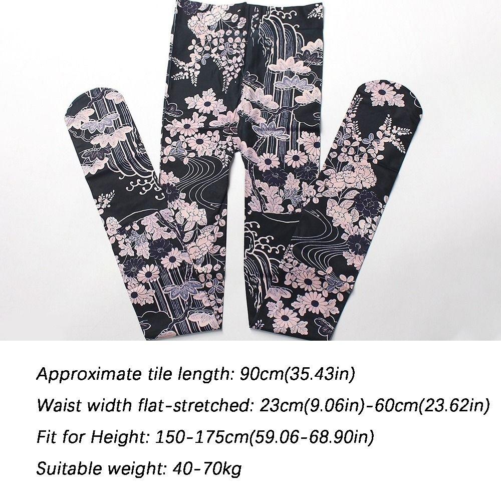 Seamless Retro Printed Tights Stretch Floral Printed Stockings Sexy Women Hosiery  Female