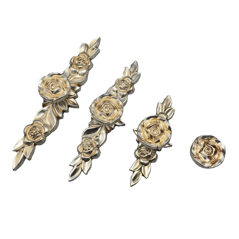 Rose Decorative Cabinet Knobs Floral Knob Cupboard Door Knobs Ivory White Drawer Pulls Cabinet Handle Knobs for Dresser Cabinet