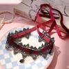 Feminine Lace Chokers Neckband Adjustable Tie Design 16g Light Acrylic Jewelry Black Red Color Options For Women