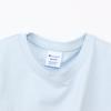 Champion Basic Shirt Short Crew Cotton Script Logo Relax Pale Sax Women's CW-X339 Dress, Sleeve, Neck, USA, Embroidery, Fit,