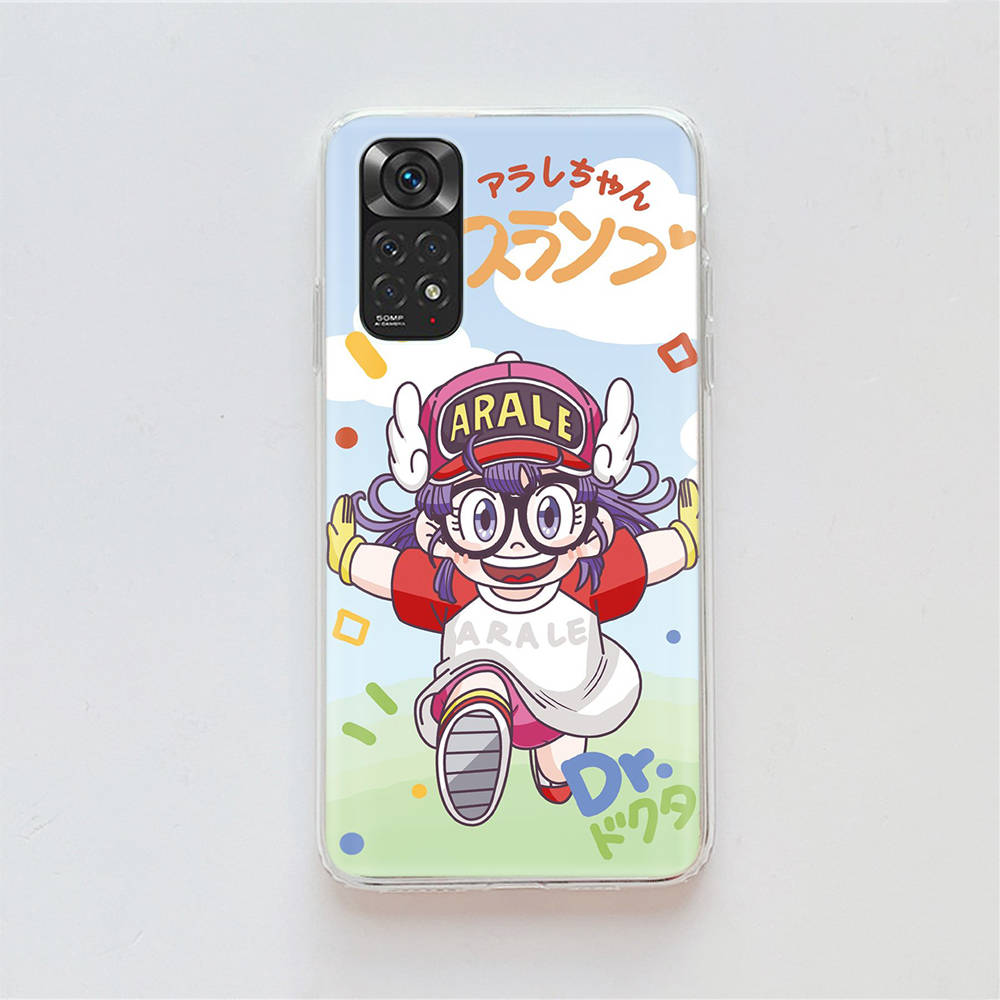DT34 Dr. Funda Slump Arale para Samsung A04 A14 A23 A34 A54 M23 M33 M52 M53 Realme 10 9 C30S C35 C55 VIVO Y02S Y21 Y33S Y51 X80 Pro Funda Transparente