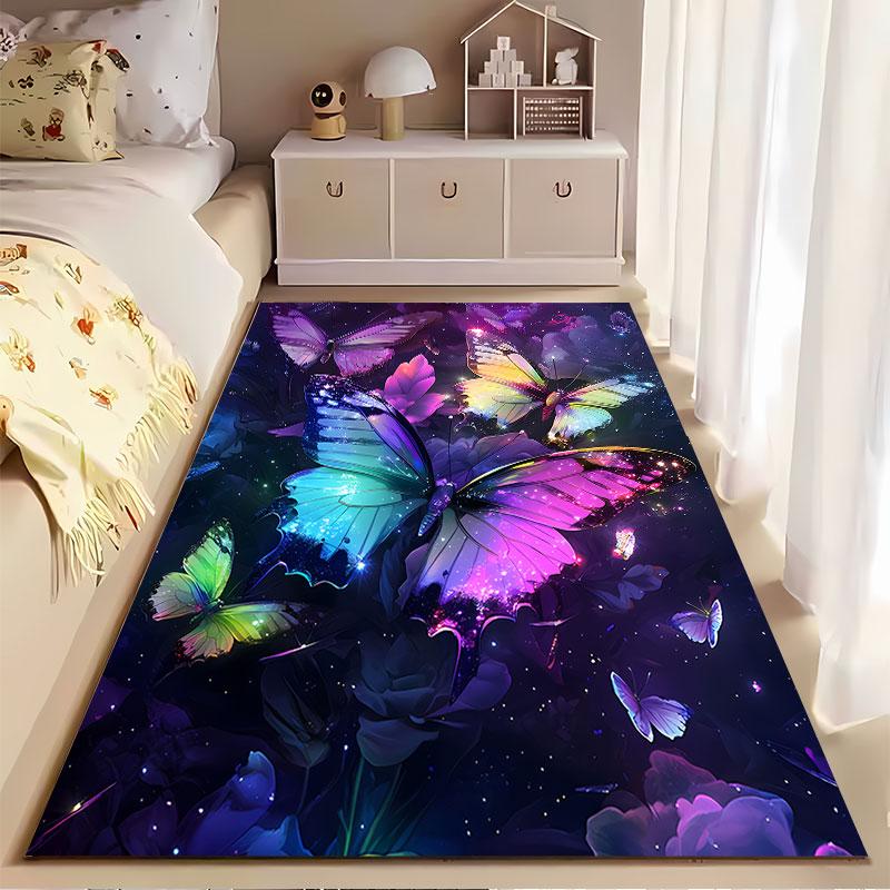 Colorful Butterfly Galaxy Design Suitable As a Non-slip Mat for the Living Room or Bedroom Sofa