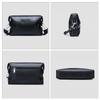 Clutch Bag Whatna Leather 3-Way Shoulder Hand Strap Black S103